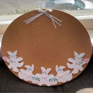 Bright Touches Bunny Cork Tack Board